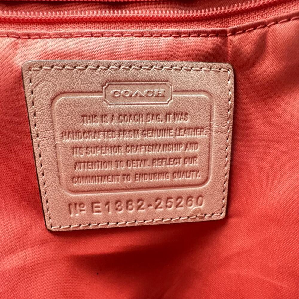 COACH Madison Phoebe Gathered Twist Leather Shoulder Bag Taupe/Beige 25260 - Picture 8 of 12